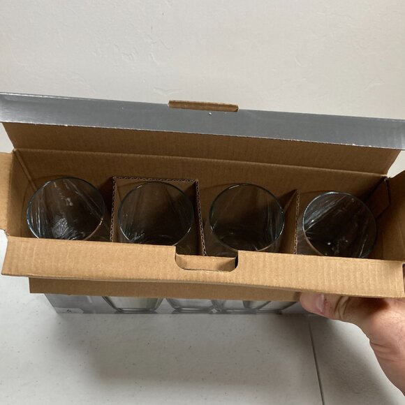 Real Living - Stemless Flute Glasses - Clear - Set of 4 - NWT - Picture 8 of 12